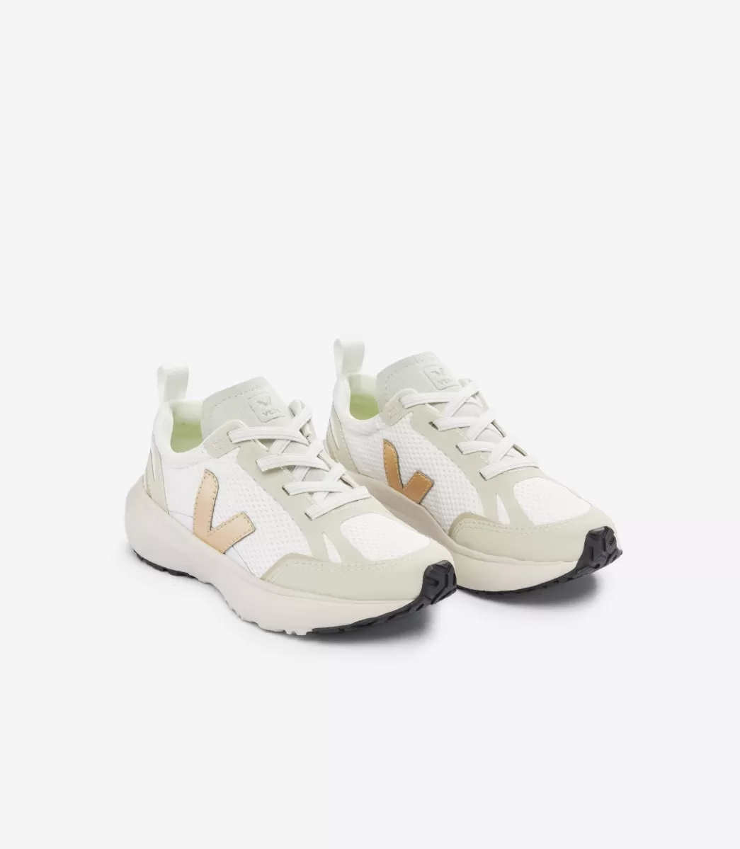 CANARY ELASTIC LACES ALVEOMESH WHITE PLATINE>VEJA Online
