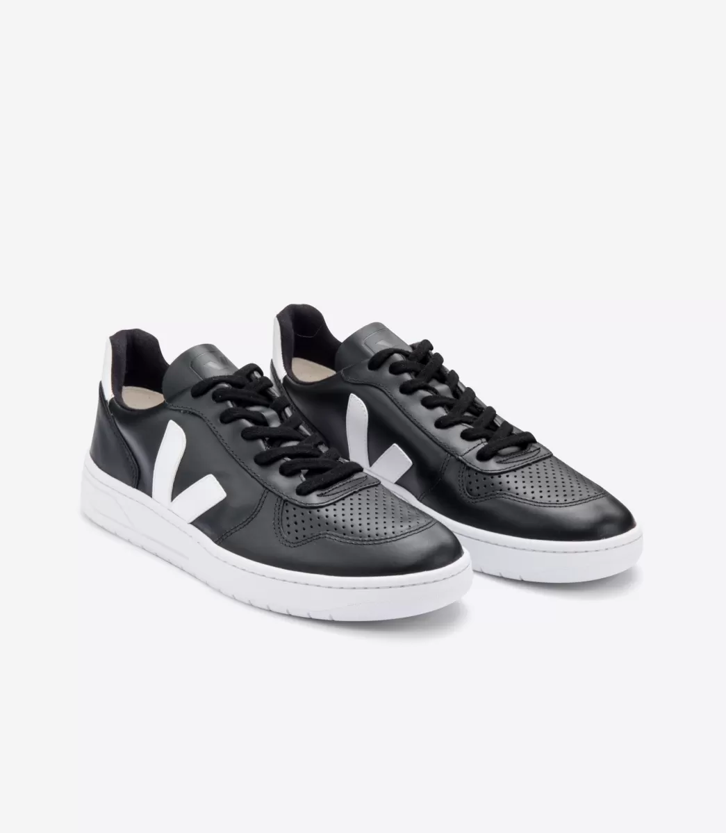 V-10 LEATHER BLACK WHITE WHITE SOLE>VEJA Online