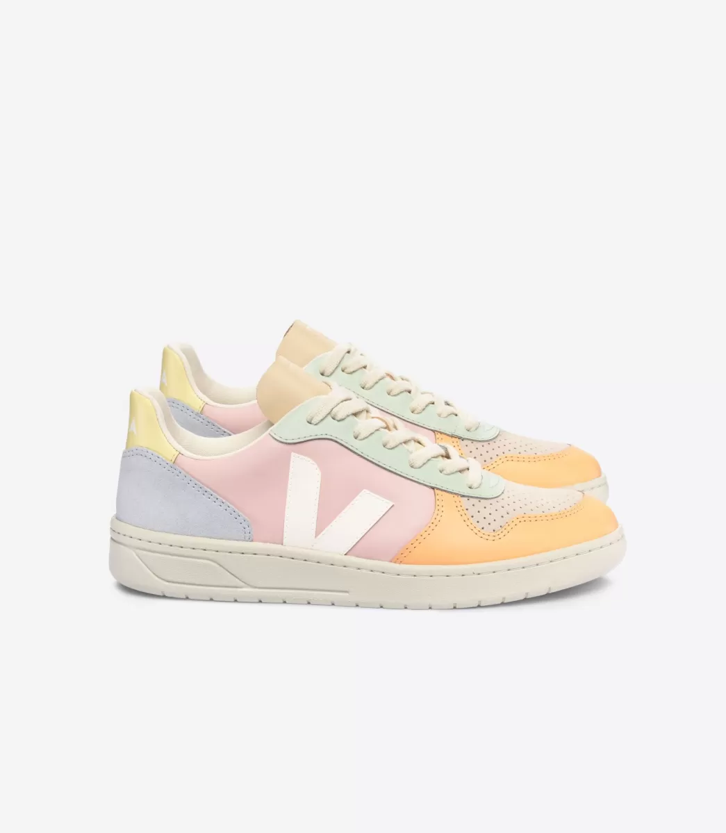 V-10 LEATHER PETALE WHITE MULTICO>VEJA Cheap
