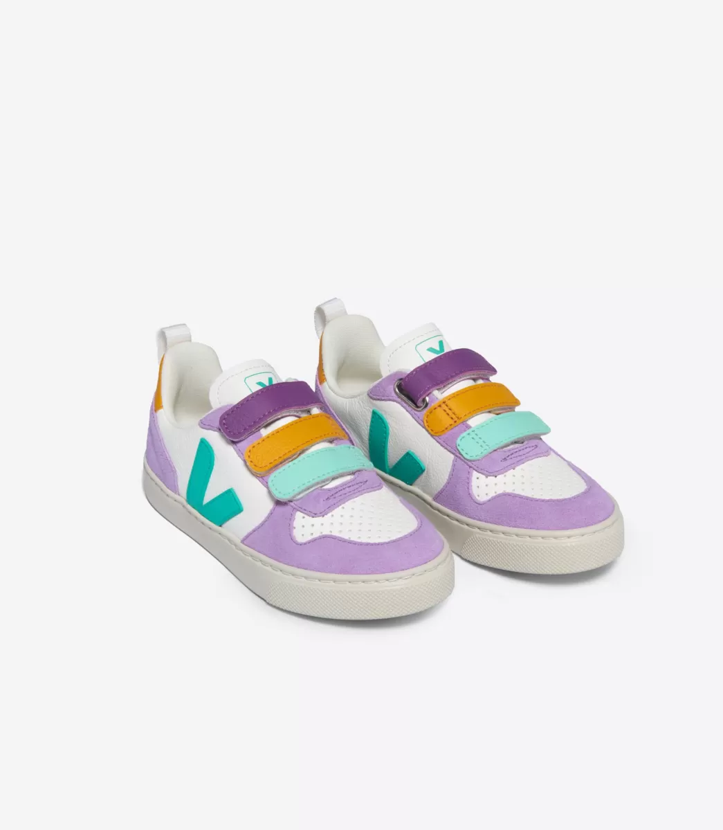 V-10 LEATHER WHITE MULTICO FRESHMINT>VEJA Clearance