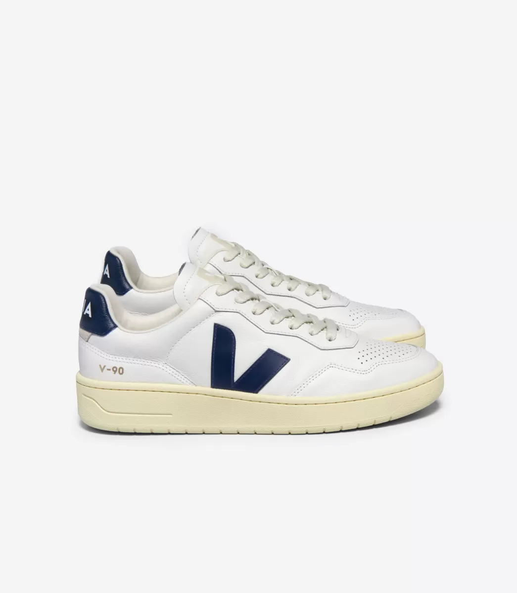 V-90 LEATHER WHITE NAUTICO>VEJA Cheap