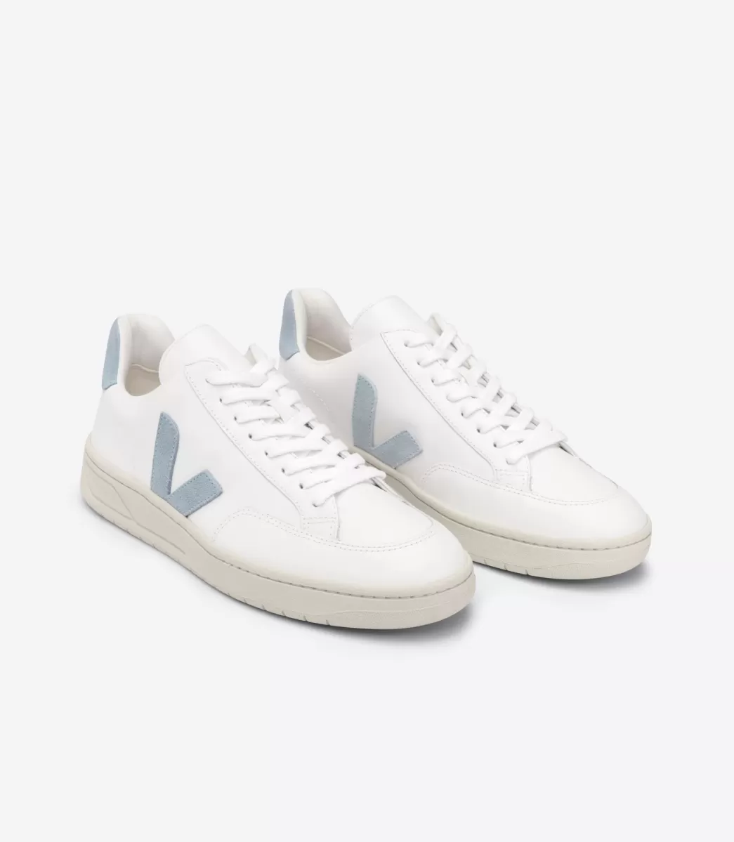 V-12 LEATHER WHITE STEEL>VEJA Discount
